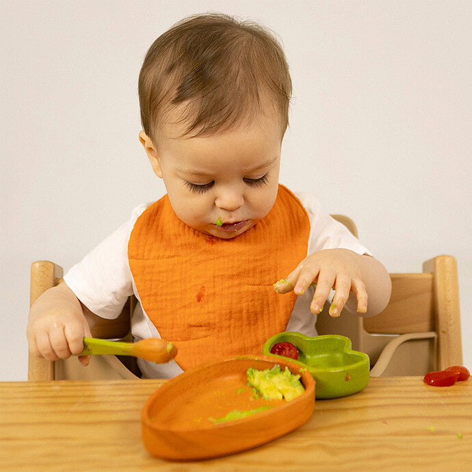 alt="Set repas bébé Oli & Carol en hévéa sans plastique Cathy la Carotte" 2