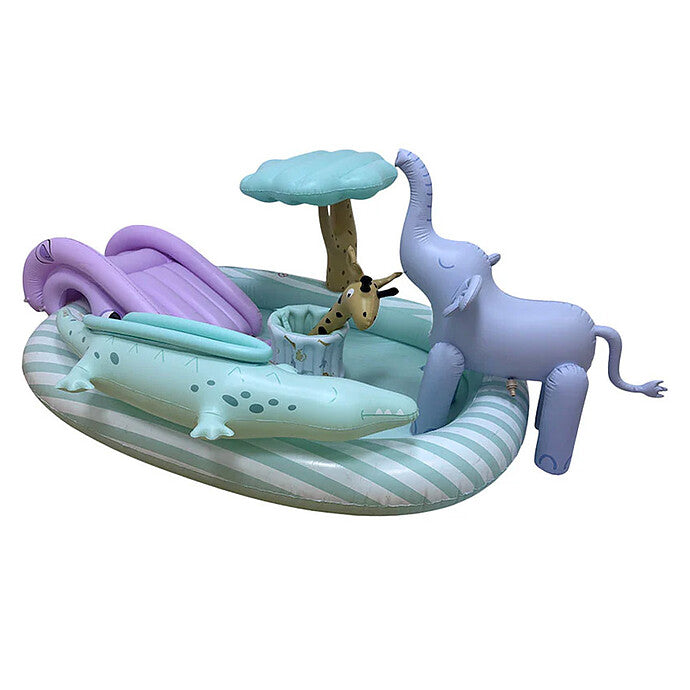 Piscine Aventure Safari Swim Essentials avec toboggan et arroseur pour enfants