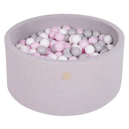 Piscine à balles ronde MeowBaby rose blanc gris avec 300 balles