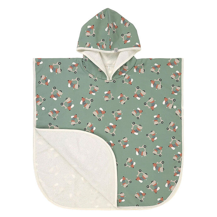 Poncho de Plage Scooter Chien Vert - 12/36 Mois  LÄSSIG