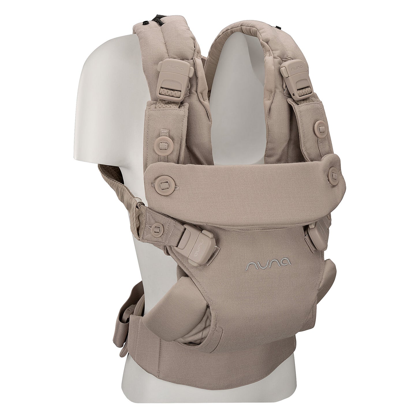 Porte-bébé Nuna CUDL luxe Quartz porté face parent
