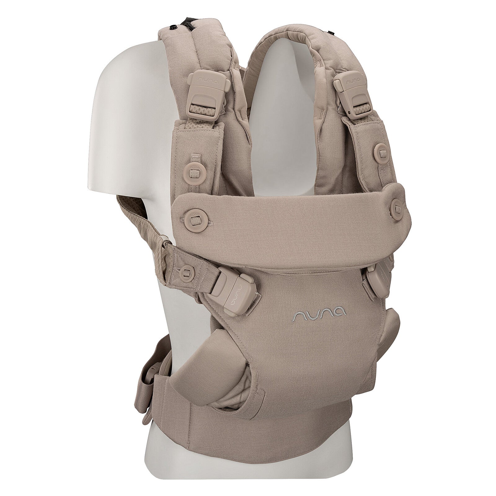 Porte-bébé Nuna CUDL luxe Quartz porté face parent
