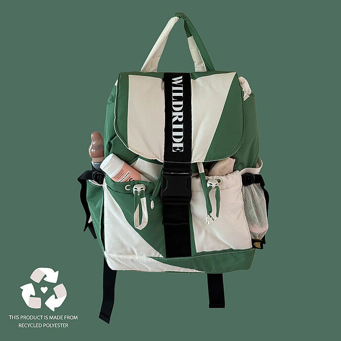 Sac à dos à langer Wildride green graphique