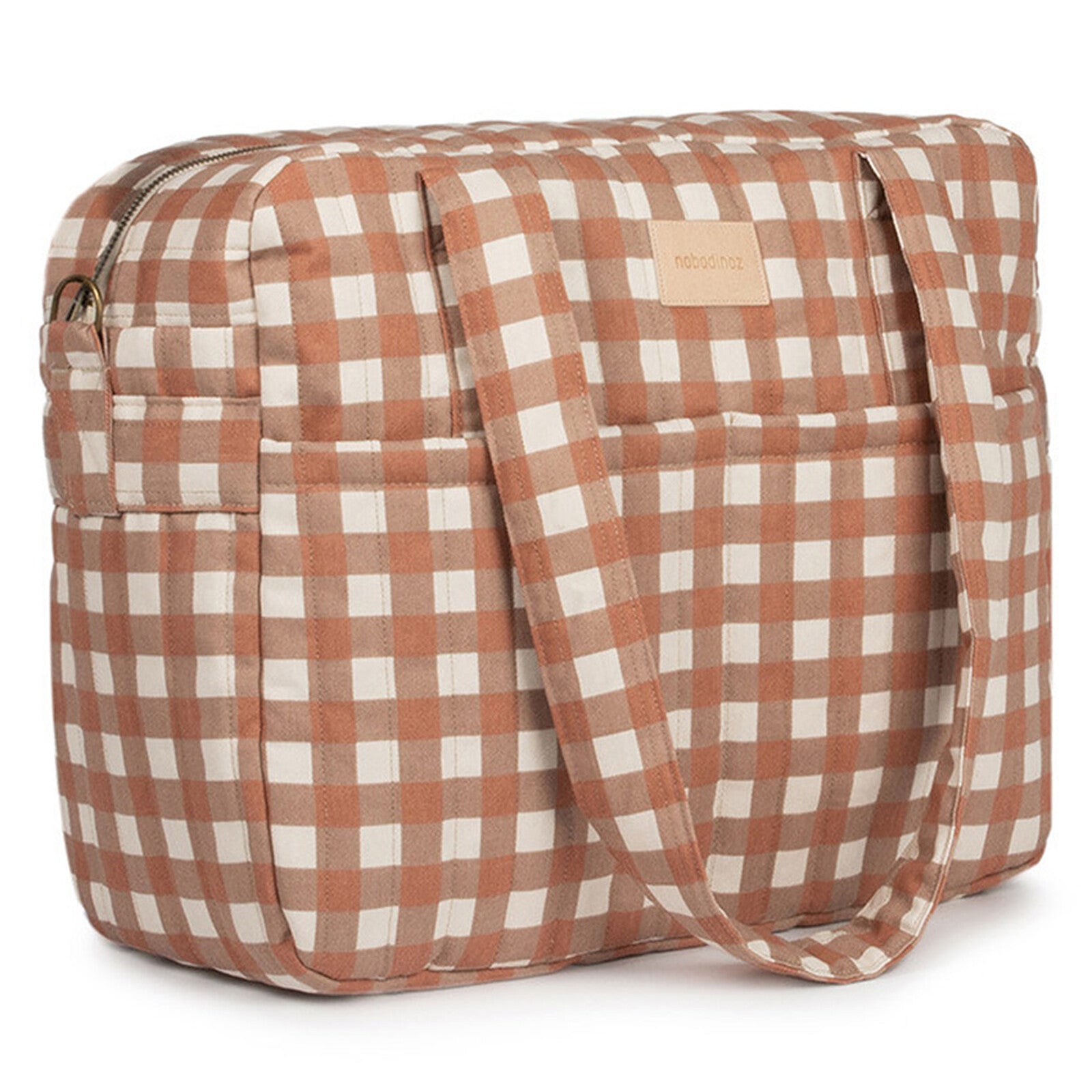 ALT : Sac à langer Hyde Park Terracotta Checks Nobodinoz
