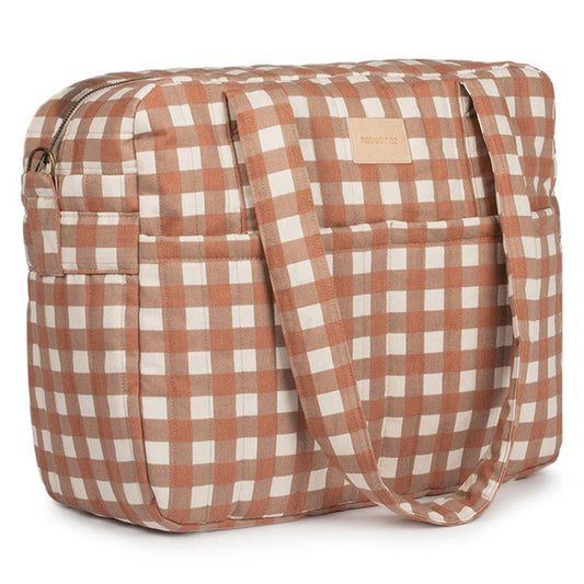 ALT : Sac à langer Hyde Park Terracotta Checks Nobodinoz
