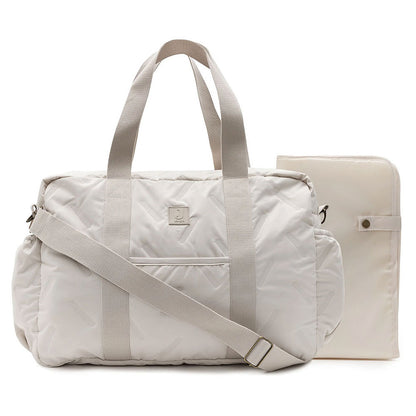  Sac à langer Jollein Embossed Lily Sand vue de profil
