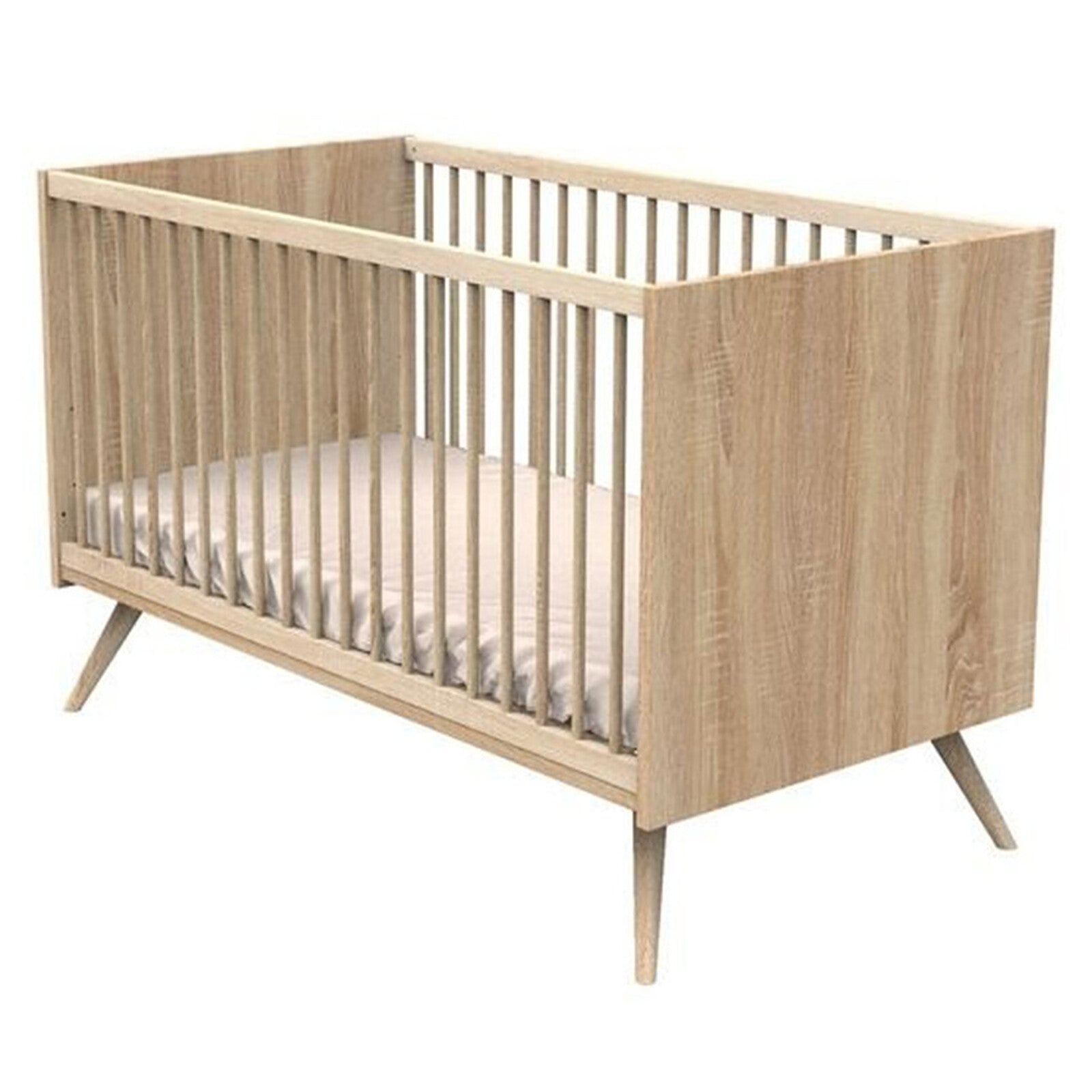 Lit Sauthon Seventies chêne doré évolutif 70 × 140 cm