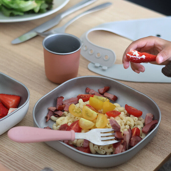 alt="Assiette bol gobelet bébé Béaba inox terracotta" 2