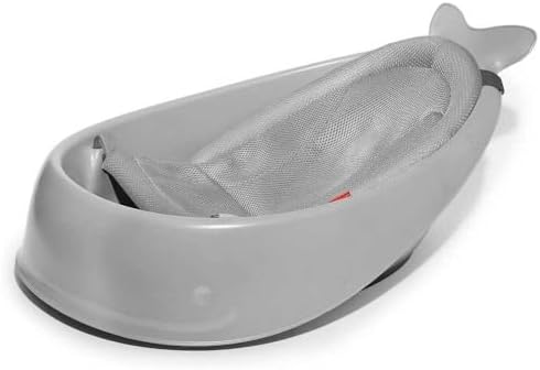 alt="Baignoire évolutive Skip Hop Moby Smart Sling 3 Stages gris vue complète" 1