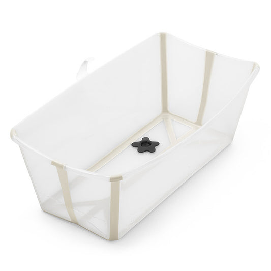 Baignoire pliable Stokke Flexi Bath Beige Sable vue de face  