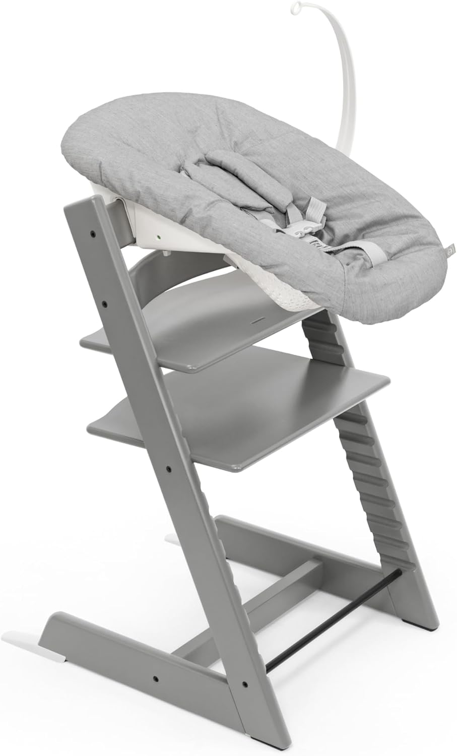 Chaise haute Stokke Tripp Trapp avec Newborn Set et Baby Set – Gris Tempête et Gris
