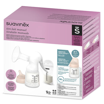 Tire-lait Suavinex démonté avec accessoires