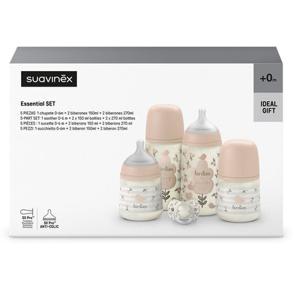 Sucette Suavinex SX Pro Birdies 0-6 mois – coloris rose tendre  
