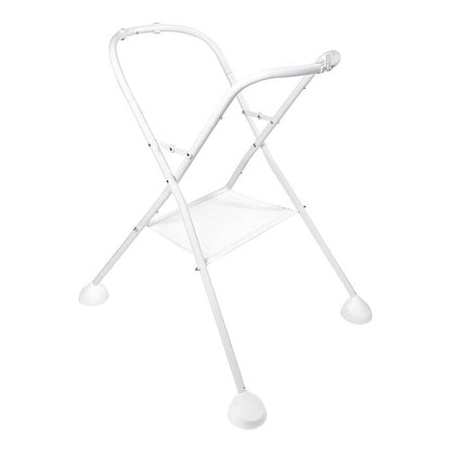 alt="Support baignoire bébé Camélé’O Béaba vue complète structure métal blanche" 1