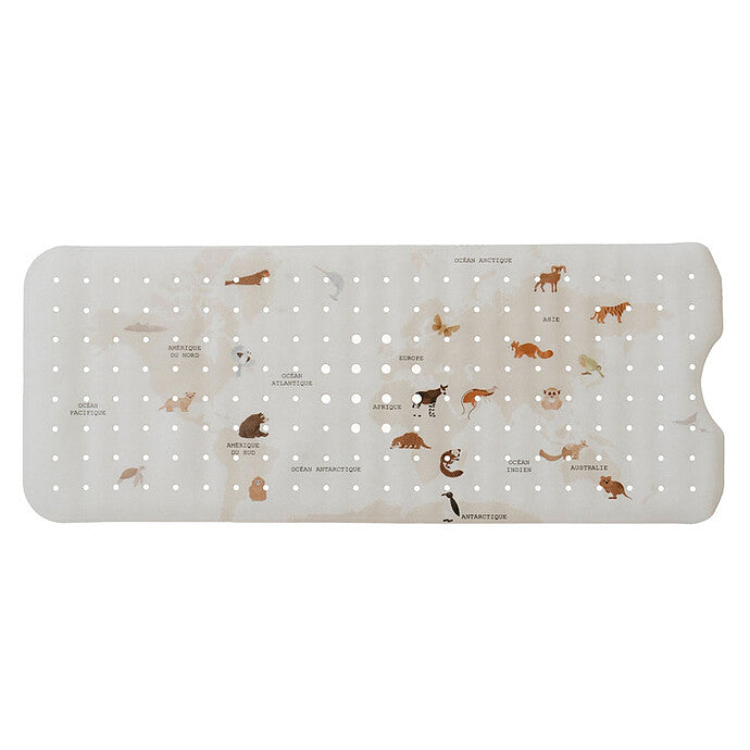 alt="Tapis de bain antidérapant bébé motif La Carte vue principale" 1