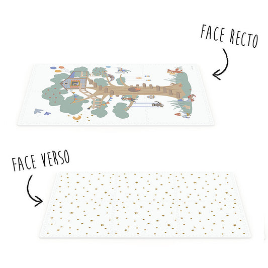 Tapis de jeux Play and Go Tiloo treehouse reversible enfant