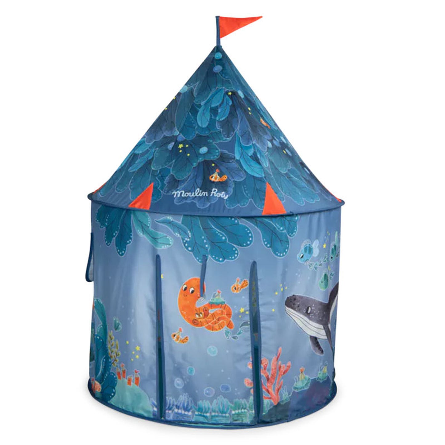 Tente tipi illustrée Moulin Roty univers marin Paulie