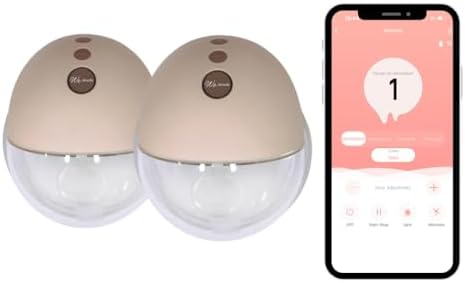 Tire-lait électrique sans fils et connecté, tire-lait mains libres et portable avec 4 modes et 10 niveaux de puissance d'aspiration.|B0CPQ4NGS4