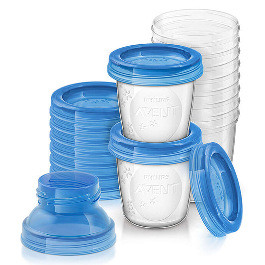 10 Pots de Conservation pour Lait Maternel SCF618/10 Philips Avent