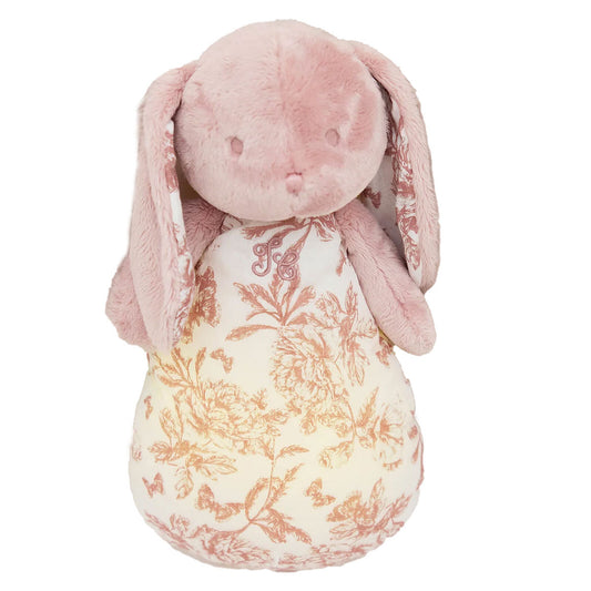 Veilleuse musicale bébé Augustin le Lapin Toile de Jouy Rose Tartine et Chocolat