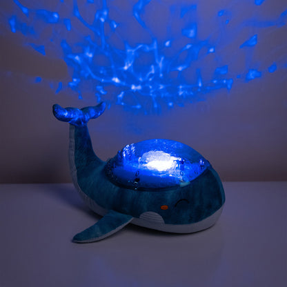 Peluche veilleuse baleine Tranquil Whale Blue lumière douce pour le sommeil de bébé
