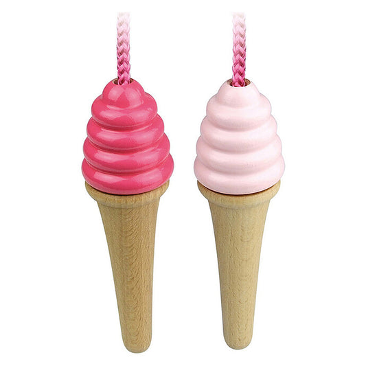 Corde à sauter Crème Glacée Rose Vilac pour enfants, idéale pour jouer et développer la motricité
