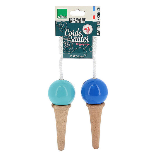 Corde à sauter Glace Bi-goût Bleue Vilac pour enfants, idéale pour développer la coordination et la motricité